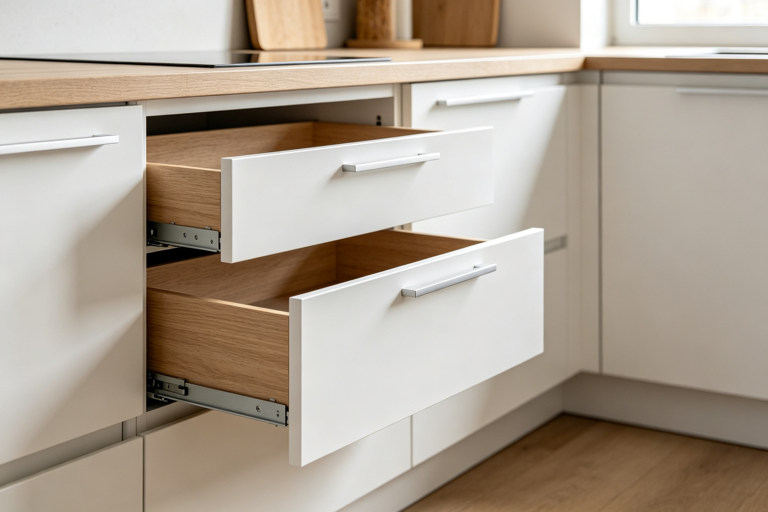 Kitchen cabinetry — Application illustrations — not customer case studies.
