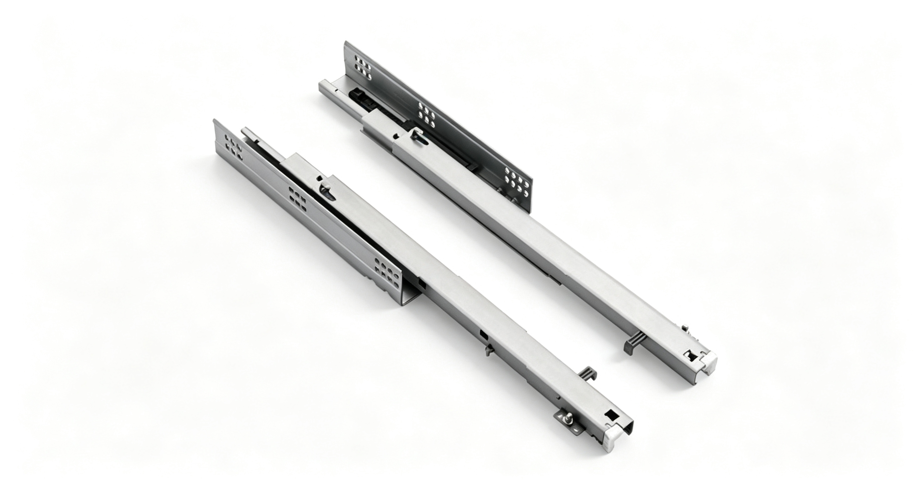 3-Fold Full Extension Undermount Push-to-Open Drawer Slide, Pin Release Type
