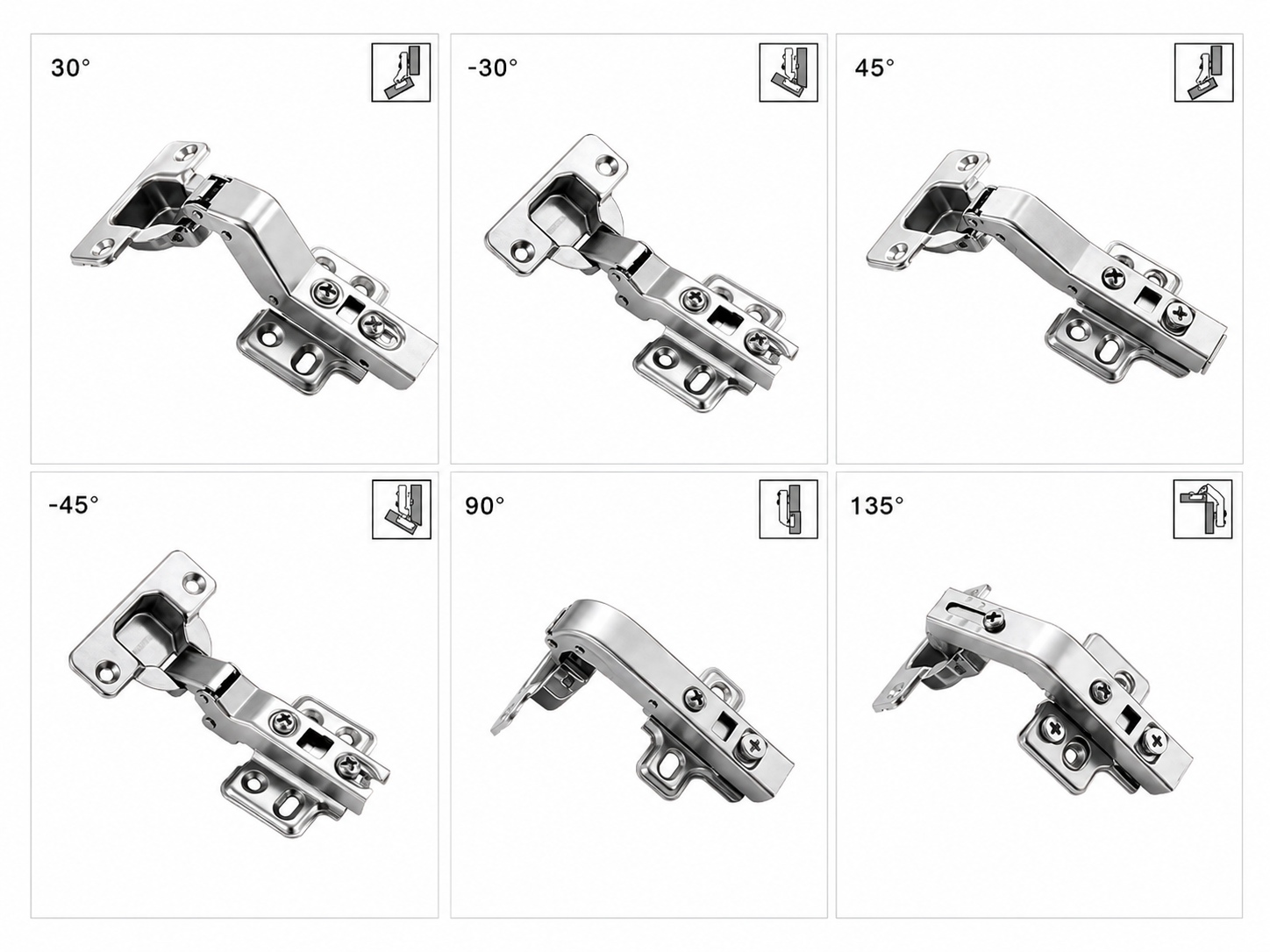 Special Angle Cabinet Hinge — Illustration