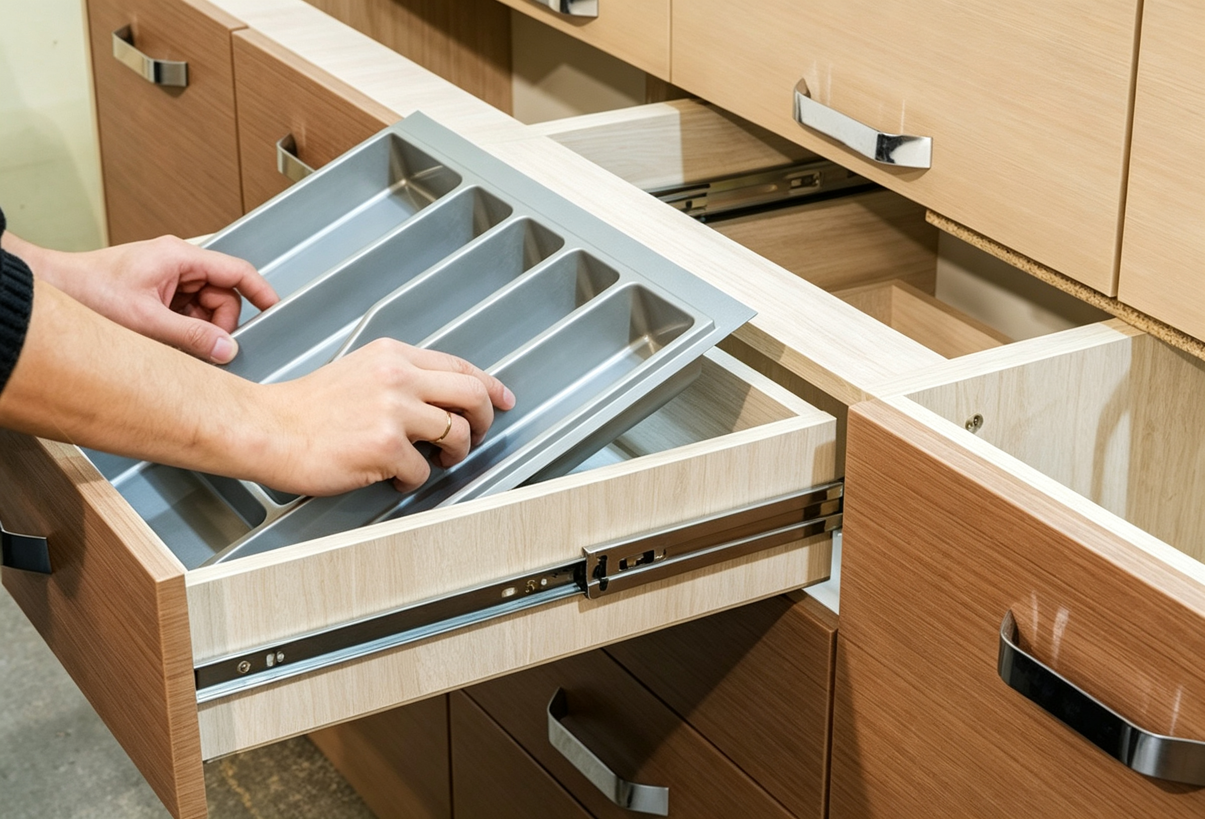 Illustrative kitchen drawer application.
